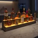 Cubehom Wine Rack LED Liquor Bottle Display Shelf for Home Bar Stand Decor