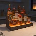 Cubehom Wine Rack LED Liquor Bottle Display Shelf for Home Bar Stand Decor