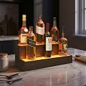 Cubehom Wine Rack LED Liquor Bottle Display Shelf for Home Bar Stand Decor