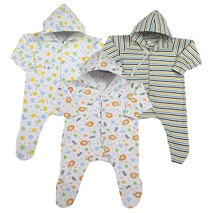 cubs amp hugs new born baby clothes set romper amp sleepsuit for baby pack of 3