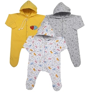 cubs amp hugs new born baby clothes set romper amp sleepsuit for baby pack of 3