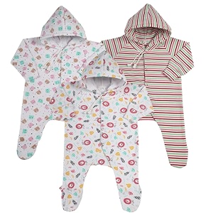 cubs amp hugs new born baby clothes set romper amp sleepsuit for baby pack of 3