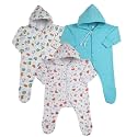 CUBS &amp; HUGS New Born Baby Clothes Set Romper &amp; Sleepsuit For Baby (Pack of 3)