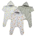 CUBS &amp; HUGS New Born Baby Clothes Set Romper &amp; Sleepsuit For Baby (Pack of 3)