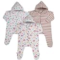 CUBS &amp; HUGS New Born Baby Clothes Set Romper &amp; Sleepsuit For Baby (Pack of 3)