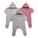 CUBS &amp; HUGS New Born Baby Clothes Set Romper &amp; Sleepsuit For Baby (Pack of 3)