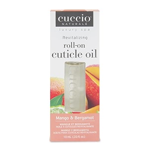cuccio naturale revitalizing roll-on cuticle oil  hydrating oil to repair cuticles overnight  remedy for damaged amp thin nails - 10ml mango amp bergamot