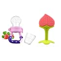 Cuckoos Infant Silicone Baby Food Fruit Feeder For Baby|Teether For Baby 6-12 Months|Baby Teether 6 Months Babies|Teether For 6 To 12 Months Baby Bpa Free,Multicolor