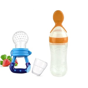 cuckoos silicone baby fruit nibbler and feederbaby fruit nipplepacifiersoother 6-18 monthsmulticolor