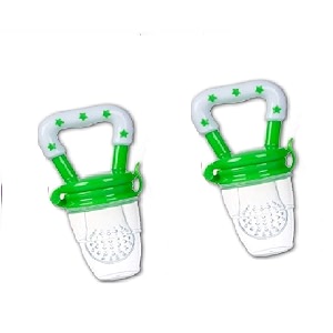 cuckoos baby fruit nibbler and feeder pacifierbaby fruit nipple pack of 2 green