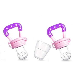 cuckoos baby fruit nibbler and feeder pacifierbaby fruit nipple pack of 2 pink