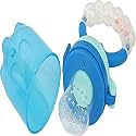 Cuckoos Baby Fruit Nibbler and Feeder Pacifier/Baby Fruit Nipple Pack of 2 (Rattle Blue)