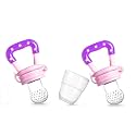 Cuckoos Baby Fruit Nibbler and Feeder Pacifier/Baby Fruit Nipple Pack of 2 (Pink)