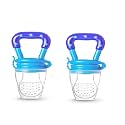 Cuckoos Baby Fruit Nibbler and Feeder Pacifier/Baby Fruit Nipple Pack of 2 (Blue)