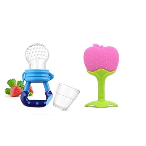 cuckoos baby fruit nibbler and feeder  teether for 6-12 months  bpa free