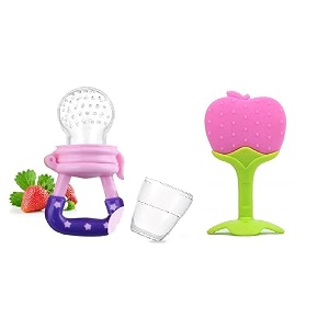 cuckoos baby fruit nibbler and feeder  teether for 6-12 months  bpa free