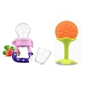 Cuckoos Infant Silicone Fruit Nibbler and Feeder | Teether for 6-12 Months | BPA Free, Assorted