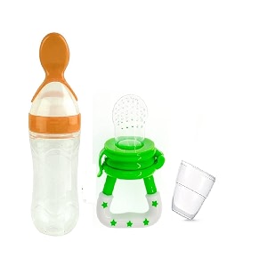 cuckoos baby silicone food feeder amp fruit feeder nibbler combo pack of 2