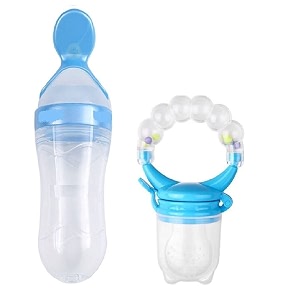 cuckoos baby silicone food feeder amp fruit feeder nibbler combo pack of 2