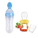 Cuckoos Baby Silicone Food Feeder &amp; Fruit Feeder Nibbler Combo (Pack of 2)