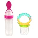 Cuckoos Baby Silicone Food Feeder &amp; Fruit Feeder Nibbler Combo (Pack of 2)