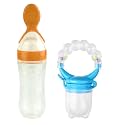 Cuckoos Baby Silicone Food Feeder &amp; Fruit Feeder Nibbler Combo (Pack of 2)