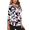Cucuchy Style Womens Golf Shirt 3/4 Sleeve Quarter Zip Workout Tennis Tops Quick Dry UPF 50+ Shirts