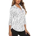 Cucuchy Style Womens Golf Shirt 3/4 Sleeve Quarter Zip Workout Tennis Tops Quick Dry UPF 50+ Shirts