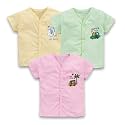 Cucumber Baby Boys &amp; Baby Girls Casual Vest (Multicolor) (Pack of 3) (3-6 Months, Pink-Green-Lemon)