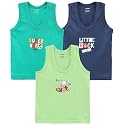 CUCUMBER Exclusive Vest baniyan Cotton Inner wear for Baby, Kids,Toddler Pack of 3 (3-6 Months, Multicolor-2)