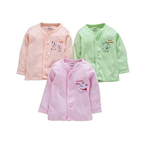 cucumber new born baby full sleeves top -new born baby full sleeves vest - 3pcs combo