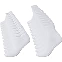 Cuffbow 12 Pairs Socks in Bulk Crew and Ankle Socks Cotton with Heel Tab for Athletic Running Casual