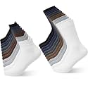 Cuffbow 12 Pairs Socks in Bulk Crew and Ankle Socks Cotton with Heel Tab for Athletic Running Casual