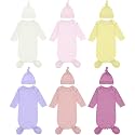 Cuffbow Newborn Baby Knotted Gowns Set Long Sleeve
