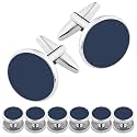 Cufflinks and Tuxedo Shirt Studs Stainless Steel Cuff links mens
