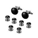 Cufflinks and Tuxedo Shirt Studs Stainless Steel Cuff links mens