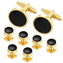 Cufflinks and Tuxedo Shirt Studs Stainless Steel Cuff links mens