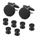 Cufflinks and Tuxedo Shirt Studs Stainless Steel Cuff links mens