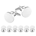 Cufflinks and Tuxedo Shirt Studs Stainless Steel Cuff links mens