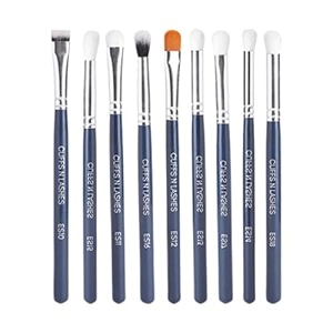 cuffs n lashes mini makeup brush set of 5  chartreuse green edition  travel-friendly face ampeye brushes  soft bristles  handmade in india  cruelty-free ampvegan