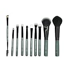 Cuffs N Lashes Makeup Brush Set of 10 Travel Size – Compact Professional Face &amp;Eye Brushes | Soft Bristles | Handmade in India | Cruelty-Free &amp;Vegan Friendly
