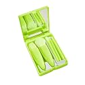Cuffs N Lashes Mini Makeup Brush Set of 5 – Chartreuse Green Edition | Travel-Friendly Face &amp;Eye Brushes | Soft Bristles | Handmade in India | Cruelty-Free &amp;Vegan