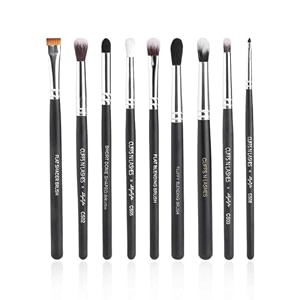 cuffs n lashes x shystyles makeup brush set of 9  professional face ampeye brushes for beginners to pro  soft bristles high performance  handmade in india  cruelty-free ampvegan