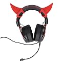 Cuifati Gaming Headset Wired, RGB Luminous Gaming Headphones with Mic, Noise Reduction, 50mm Drivers, Over Ear Headphones for & Work, Soft Memory Foam Ear Cup (Black Red)