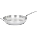 Cuisinart 722-30H Chef's Classic Stainless 12-Inch Open Skillet with Helper Handle,Stainless Steel