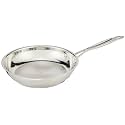 Cuisinart 8-Inch Open Skillet, Stainless Steel Skillet, Large Kitchen Pan, Dishwasher Safe, Compatible with Induction, Electric, Gas Cooktops, Oven Safe Saucepan, Cool Grip Handles