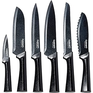 cuisinart advantage 12 piece metallic knife set with blade guards black