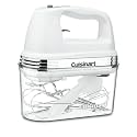 Cuisinart Power Advantage PLUS 9-Speed Hand Mixer, 220W-Motor Hand Blender Electric Mixer with 9 Speed Settings, Extra-Long Dishwasher-Safe Beaters, 3 Low Mixing Speeds, Storage Case, HM-90S, White