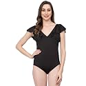 CUKOO Padded BlackFrill Swimwear