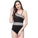 CUKOO Padded Black Leopard Printed Swimwear